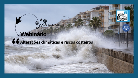 Imagem ilustrativa de fenómenos de alterações climáticas e riscos costeiros