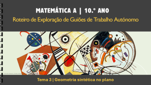 Roteiro | Tema 3 | Geometria sintética no plano