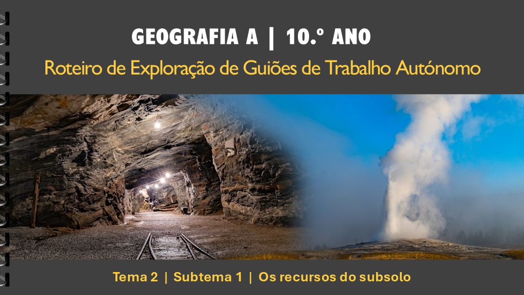 Roteiro | Tema 2 | Subtema 1 | Os recursos do subsolo