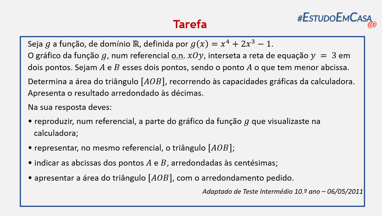 Enunciado da tarefa