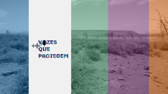 A imagem ilustra fenómenos de desertificação