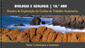 Roteiro | Tema 1 | Geologia e métodos